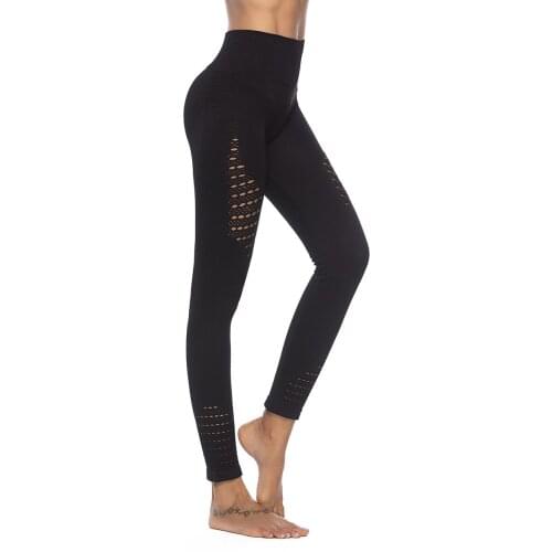 Women Push Up Leggings seamless hollow high waist hip fitness leggings Yoga pants ladies legging casual workout leggings