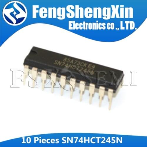 10PCS SN74HCT245N DIP20 SN74HCT245 DIP 74HCT245 74HCT245N DIP-20 OCTAL BUS TRANSCEIVERS WITH 3-STATE OUTPUTS