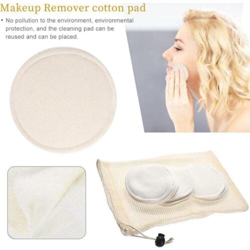 12Pcs Makeup Remover Pads Reusable Cotton Pads Make Up Facial Remover Bamboo Fiber Facial Skin Care Nursing Pads