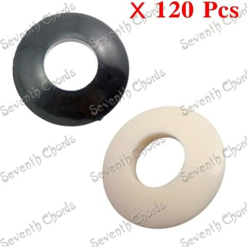 120 Pcs Plastic Ferrules/Washers/gasket For Guitar Tuning Peg Machine Heads Tuner Black White for choose / Guitar Parts