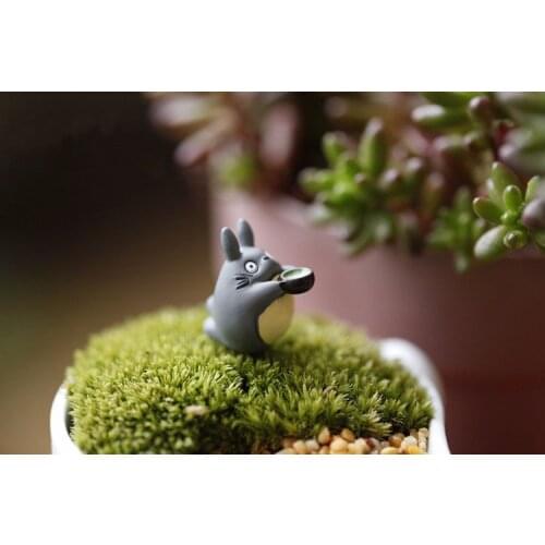 2pcs/lot 2CM Anime My Neighbor Totoro With Bowl Miniascape PVC Action Figure Models Doll Collection Toys For Kid Gift