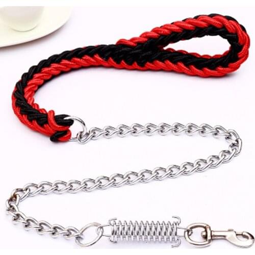 3PCS / LOT Pet Supplies 8 Strand Braided Shock Absorber Springs Hand-Woven Pet Leash Large Dog Leash