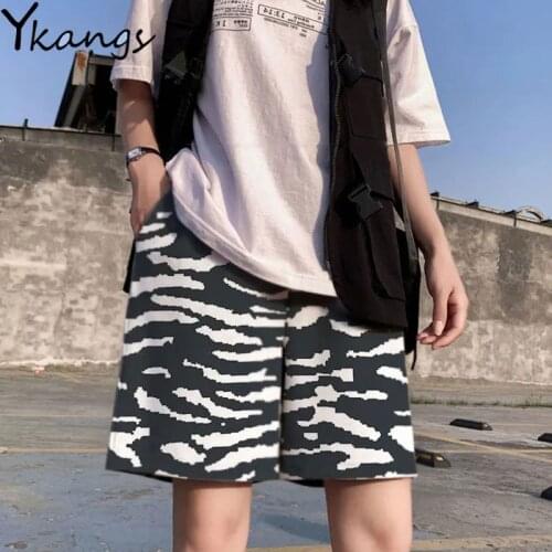 5xl Plus Size Streetwear Joggers Women Gothic Aesthetic Zebra Print Sport Shorts Summer Korean Style Ulzzang Biker Shorts Female