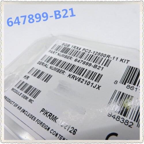 647899-B21 647651-081 8G 1RX4 PC3-12800R Ensure New in original box. Promised to send in 24 hours