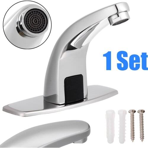Automatic Faucet Water Saving Inductive Electric Basin Faucet Mixer Hands Free Sensor Infrared Basin Faucet for Kitchen Supplies