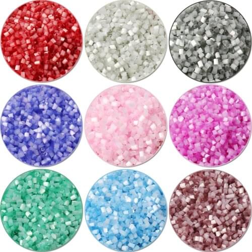 2100pcs/pack 2mm Cat Eye Glass Seed Beads Loose Tube Beads For Waist Beads Women Jewelry Making Kids Jewelry Sewing Supplies