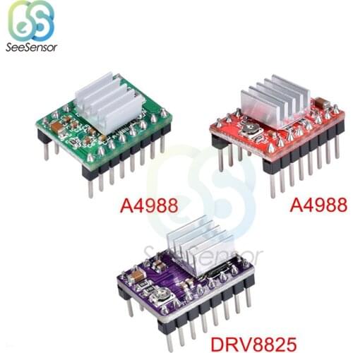 3D Printer Parts StepStick A4988 DRV8825 Stepper Motor Driver Module With Heat sink Reprap RAMPS 1.4 1.5 1.6 MKS Control Board