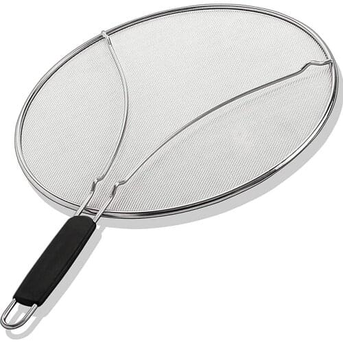 Grease Splatter Screen for Frying Pan 13" - Stops 99% of Hot Oil Splash - Protects Skin from Burns - Splatter Guard for Cooking