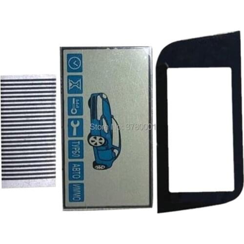 20pcs/lot A93 LCD display flexible cable + LCD keychain Case Cover for Starline A93 lcd remote control display Zebra Stripes