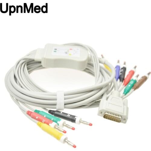 Nihon Kohden one piece 10 Lead ECG Cable with Leadwires,Banana 4.0mm,IEC