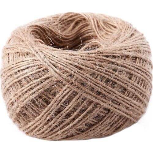 Quality 100 Meter - Natural Textured Hessian Jute Twine String 1mm