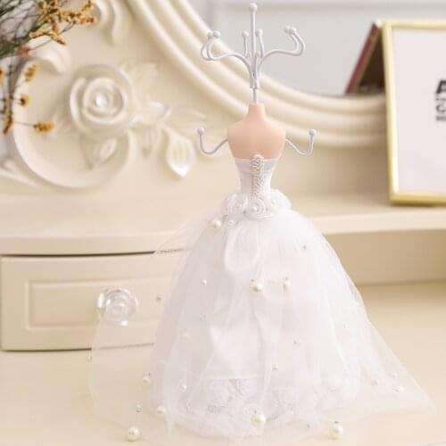 Lady Mannequin Dress Gown Earring Ring Necklace Jewelry Display Stand Holder