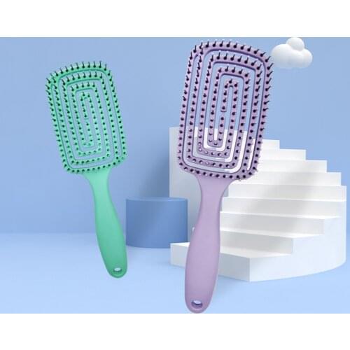 Hair Scalp Massage Comb Hairbrush Bristle Nylon Women Wet Curly Detangle Hair Brush for Salon Hairdressing Styling Tools drops