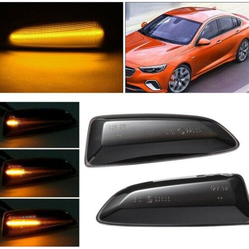 Mayitr 2pcs Car Auto Smoked Side Indicator LED Lamp Repeater Signal Light Fit For Opel Vauxhall Astra J MK VI For Buick Regal