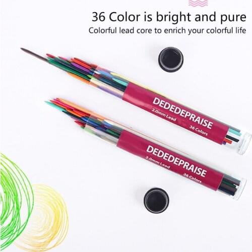 36 Colors 2.0mm Mechanical Pencil Writing Drawing Pencils Refill Lead Stationery