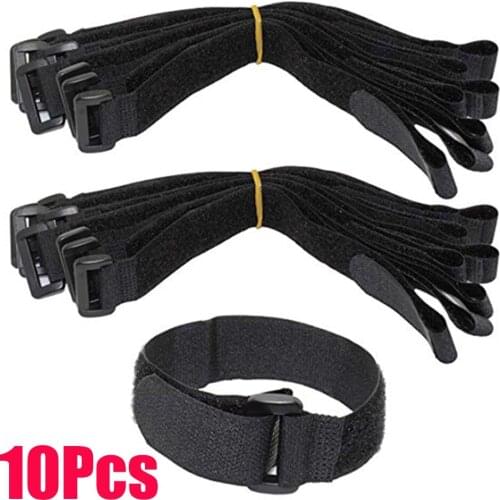 10 PCS 2*50cm Reusable Fastening Bike Tie Nylon Hook & Loop Durable Multil Purpose High Quality Self-adhesive Strap Cable Ties