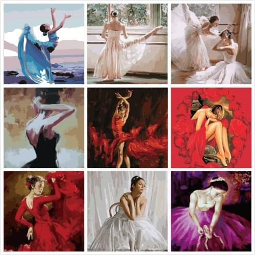 Graceful Women Painting By Numbers For Adults Kits Hand Painted Decor Drawing Canvas DIY Oil Coloring Paint Pictures By Numbers