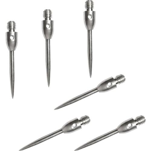 Set of 6 Darts Steel Points Converter 2BA Thread Fits for Steel Tip Darts and Soft Tip Darts Dart Accessories