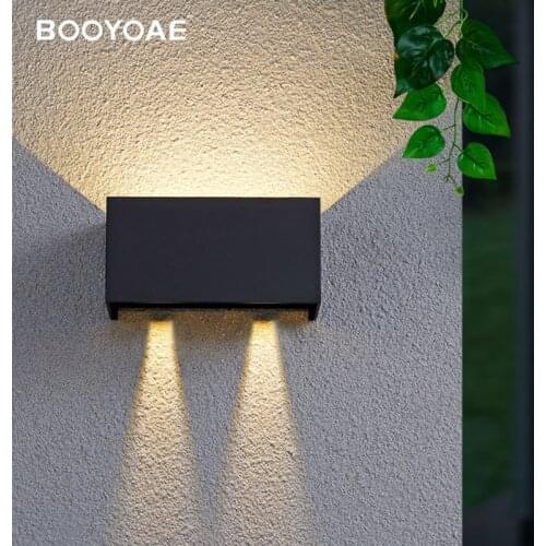 Outdoor LED Wall Lamp Ip65 Waterproof Simple Aluminum Wall Lamp Surface Mounted Cuboid & Indoor Bedroom Bedside Decoration Light