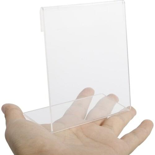 Shape Couter l Top Perspex Small Acrylic Free Standing Sign Holders