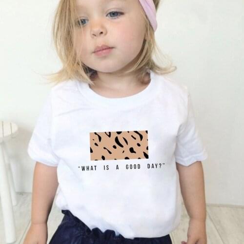 New Kids Summer O-Neck Boys Girls Tshirt Children Leopard Cartoon Print T-shirt Funny Kids Tops Tees Casual Baby Clothes