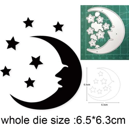 2021 new metal cutting dies cut die mold face moon star decoration Scrapbook paper craft knife mould blade punch stencils dies