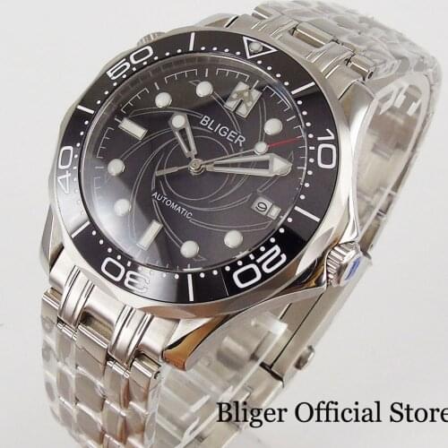 BLIGER New Style Mechanical Automatic Men Watch Sapphire Glass Mental Band MIYOTA Movement Rotating Bezel