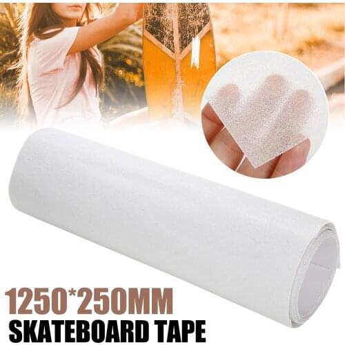 Excellent 125 x 25cm PVC Clear Longboard Skateboard Thickened Griptape Sticker Grip Tape Sheet New