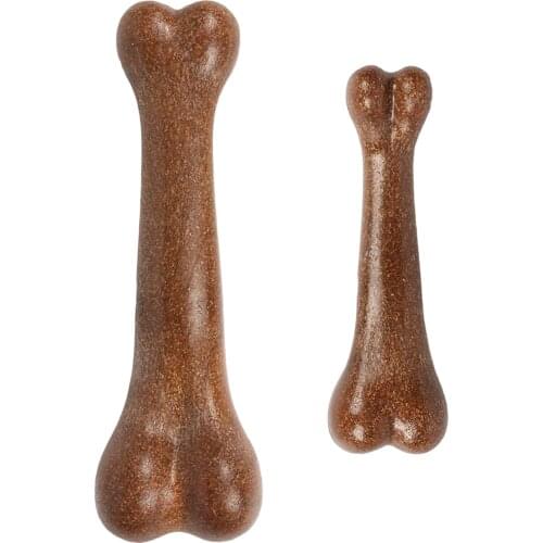 Durable Dog Chew Toys for Aggressive Chewers Small Large Dog Chewing Bone Bamboo Fibre, 2 Sizes Available