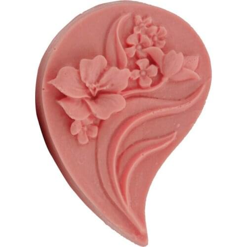 Simple Flower Soap Making Mold DIY Home Made Craft Bath Soap Silicone Molds Creative Chocolate Cake Decorating Tool