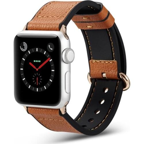 Genuine Leather strap For Apple watch band 44mm 40mm 42mm 38mm 44 mm Smartwatch Accessories bracelet for iWatch 3 4 5 6 SE