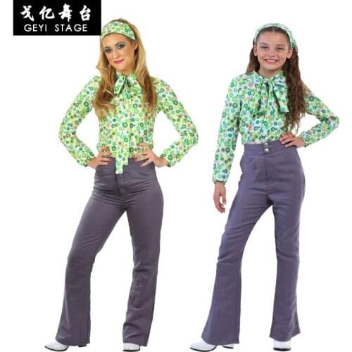 Cos Hippie Girl Halloween Stage Performance Costume Movie Character Costume Lovely Girls in European and American Countryside