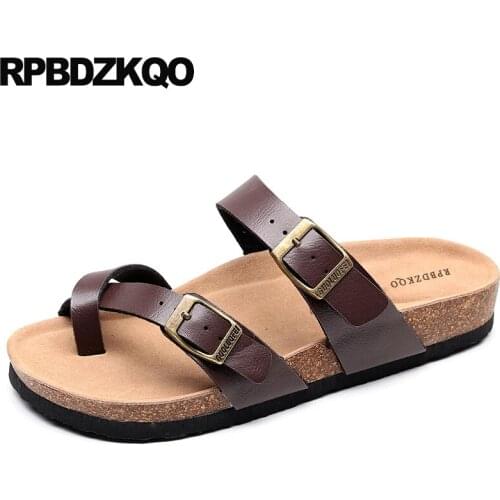 Slip on toe loop roman size 45 slides large 46 native big shoes men gladiator sandals summer flip flop famous brand slippers