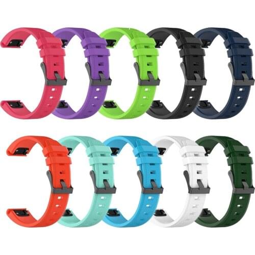 Silicone Watch Bracelet Quick Install Band Strap For Garmin Fenix 3 HR 5 5X Plus Universal Replacement Sport Silicone Wristband