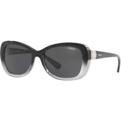Vogue 2943SB 188087 55 Sunglasses, Vintage Sunglass, Black Frame, Gradient Lens, High Quality Vision, %100 UV