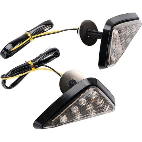 LED Motorcycle Turning Signals Light Smoke Triangle Flush Mount Waterproof Easy Installation Turn Signal Blinker Flashing Lights