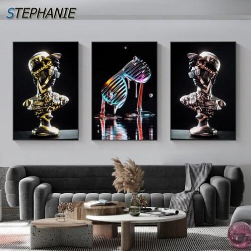 Street Hip-hop Man Canvas Painting Fashion Poster and Print Abstract Wall Art Pictures for Living Room Bedroom Nordic Home Decor