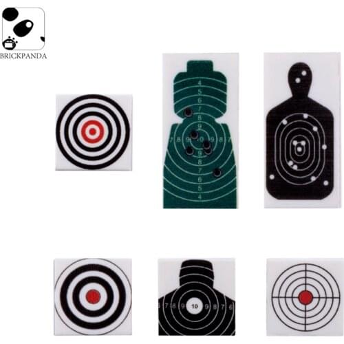 Military Stimulating Battlefield Target Building Block Printed Accessories Mini Brick Creator City Minifigs Parts Kid Toys 87079