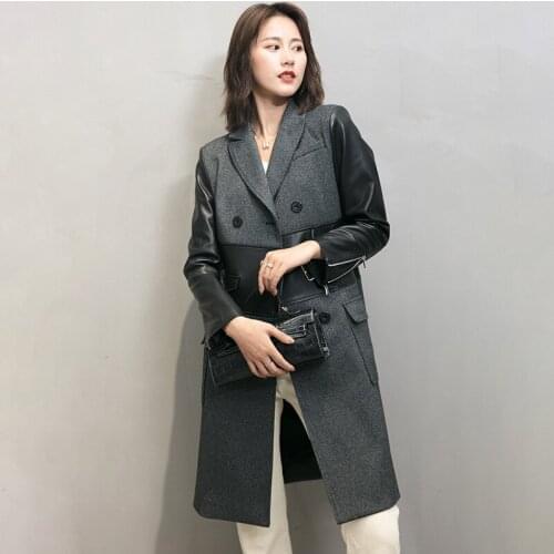 Genuine Leather Jacket Autumn Winter Coat Women Clothes 2020 Korean Vintage 100% Real Sheepskin Coat Long Tops Veste Femme 9920