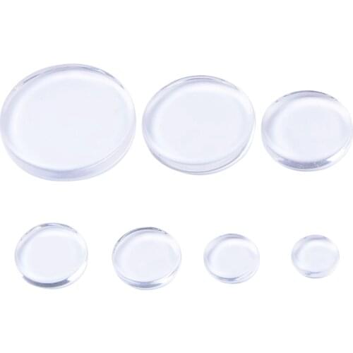 10MM-30MM Both Side Flat Round Clear Glass Cabochons For Making Pendant Necklace Jewelry
