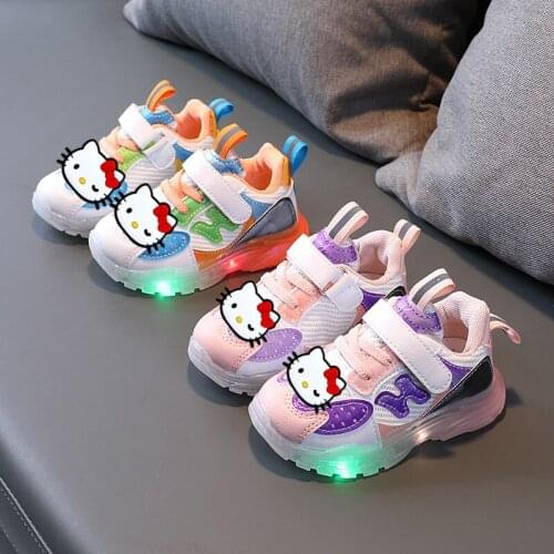 2021 Sanrio hello kitty casual shoes spring and autumn baby toddler shoes boy girl breathable sports shoes soft sole baby shoes