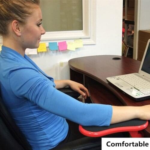 EMS 42pcs Rotating Computer Arm Rest Pad Ergonomic Adjustable Wrist Rest Extender Desk Hand Bracket Home Office Mouse Pad