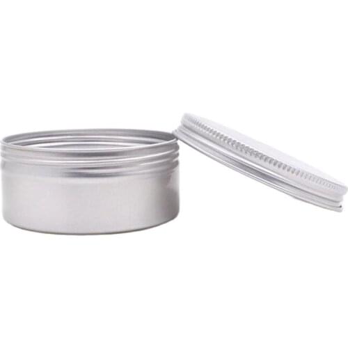 80ml Cream Jar Empty Cosmetic Tin ContainersCandle Lip Balm Spice Metal Containers Screw Thread Lid Lightweight Round 50pcs/lot
