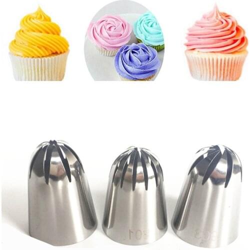 HMZCN #901 #902 #903 #904 Cake Decorating Pastry Piping Nozzle Icing Tips Bakeware Kitchen Cookies Tools Stainless Steel