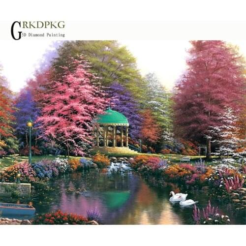 GRKDPKJ 5d diamond painting autumn full drill square diamond embroidery Cross stitch pictures of rhinestones Wedding decoration