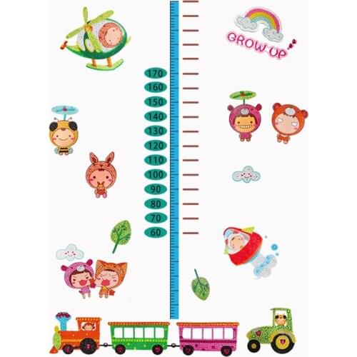 DIY Special shaped Diamond Painting Cartoon Height Measure Wall Sticker For Kids Rooms Growth Chart Nursery Room Decor Wall Art