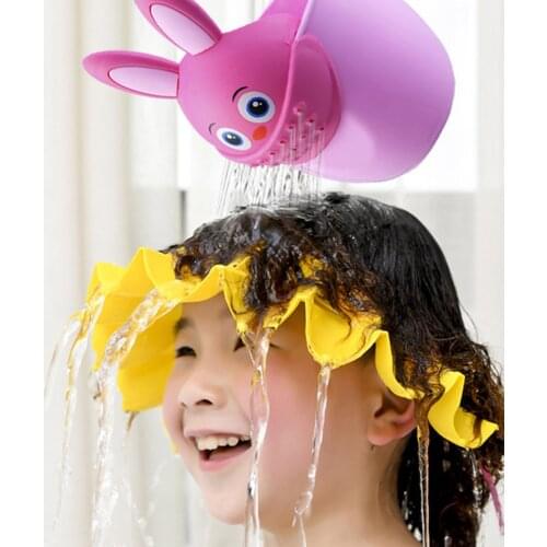 Lovely childrens cap and cartoon character bathroom baby shampoo cup childrens swimsuit childrens shower pot childrens dish