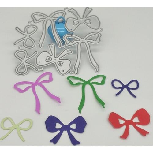 Gift box decoration bow 6 metal cutting molds, scrapbooks, photo albums, greeting cards, DIY decoration, handmade art