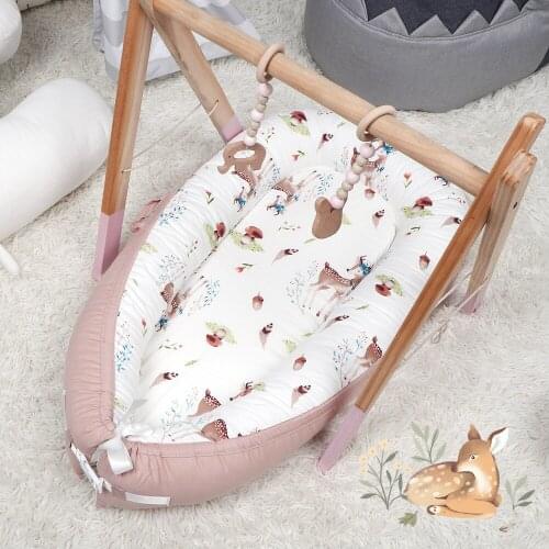 Animal Series Cotton Baby Cribs Dark Color Dirt-proof Newborn Infant Uterus Bed Foldable Breathable Bionic Cot