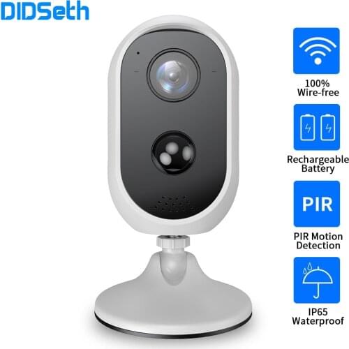 DIDSeth 1080P Wireless Battery IP Camera Rechargeable 2 Way Audio Outdoor Weatherproof Home Security Wifi Camera PIR Motion